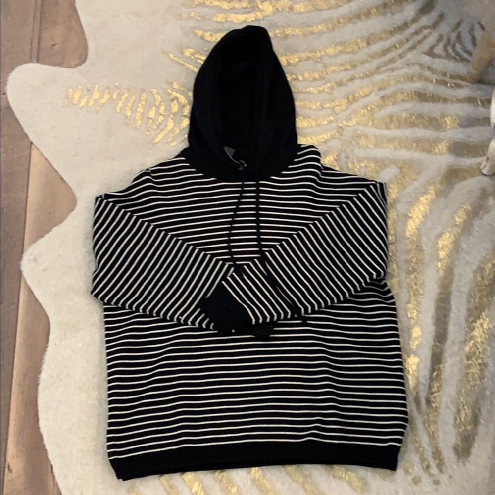 Black and white striped sweater